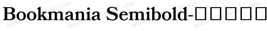 Bookmania Semibold字体转换